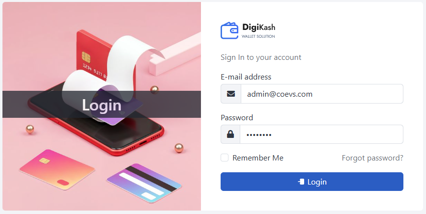Admin Login UI